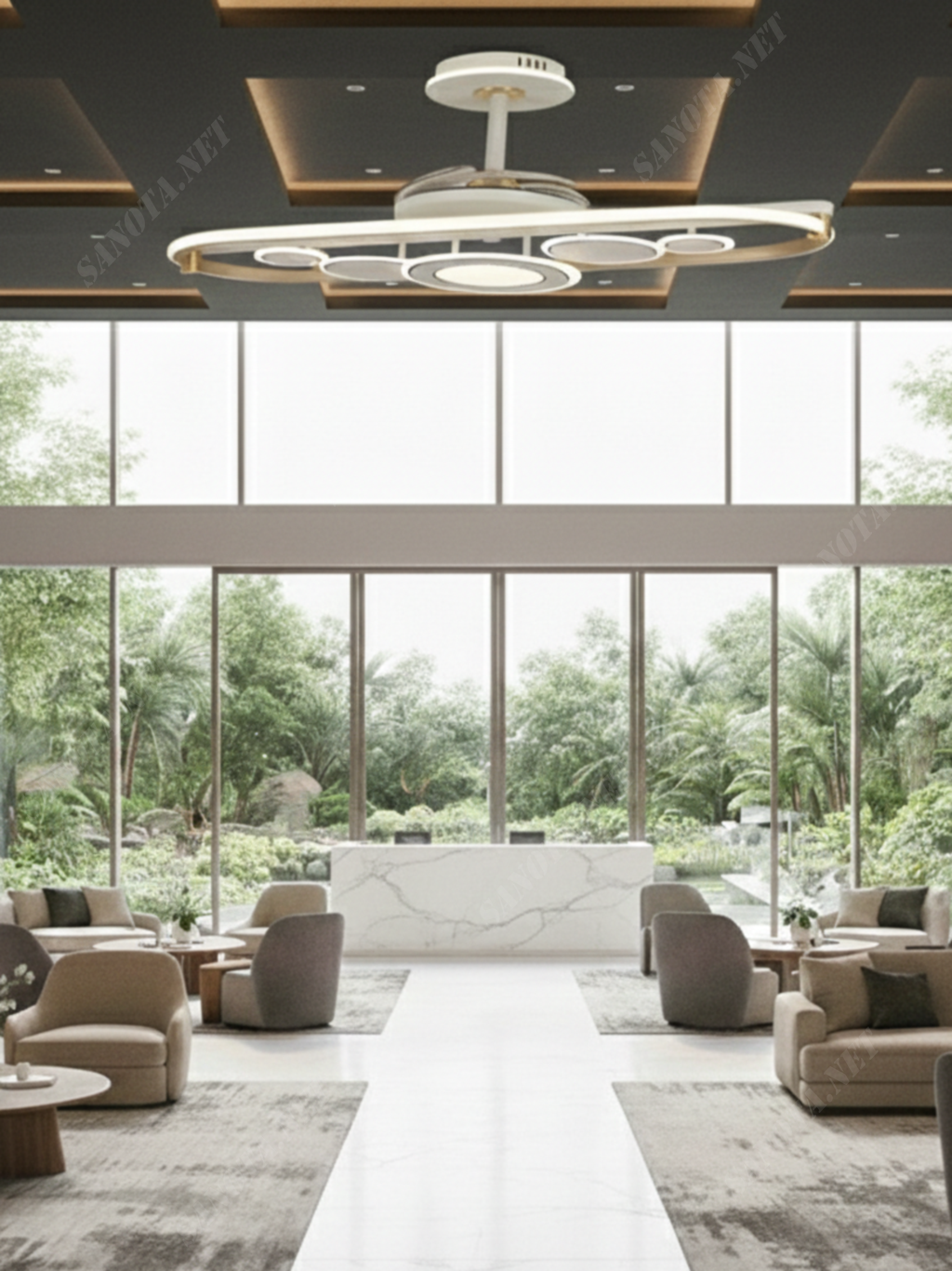 Quạt trần đèn Ngũ Quang Viên Mãn SNT6518 - Ảnh 3