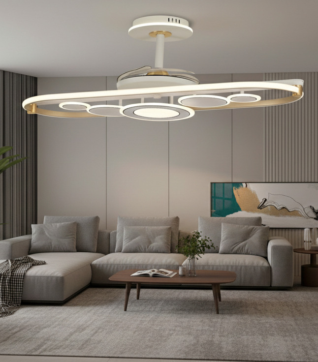 Quạt trần đèn Ngũ Quang Viên Mãn SNT6518