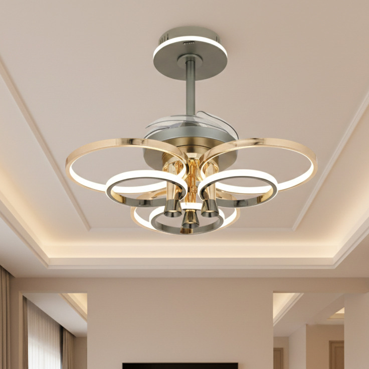 Quạt trần đèn Ngũ Vòng Kim Quang SNT6522